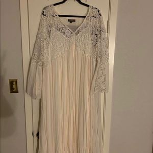 Cream long sleeved Boho dress